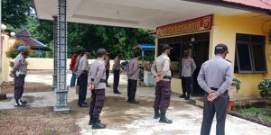 Gelar Apel Pagi, Kapolsek Kayan Hilir Ajak Anggotanya Agar Tetap Semangat Dalam Melaksanakan Tugas