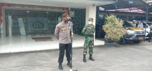 PLH Polres Sintang Bersama Dandim 1205 Gelar Apel Persiapan Penolakan Omnibus Law UU