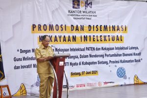 Wabup Sudiyanto Buka Kegiatan Promosi dan Diseminasi Kekayaan Intelektual di Sintang